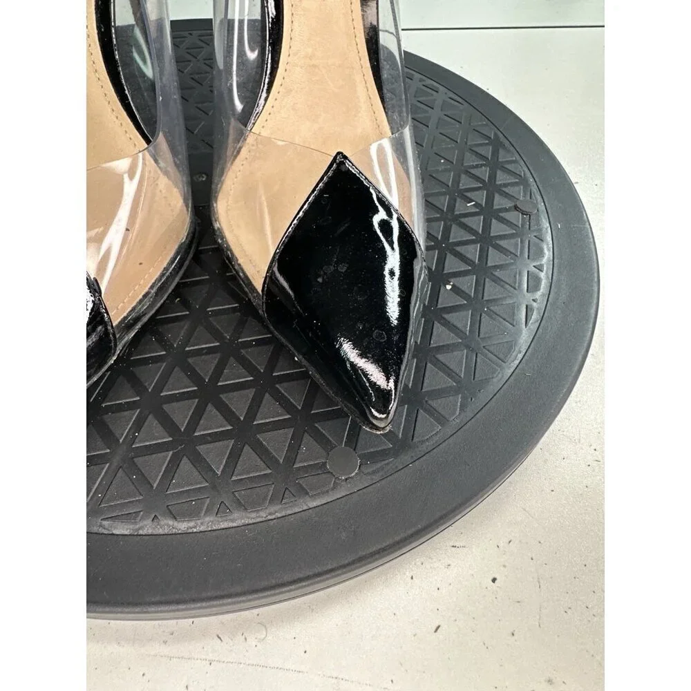 Schutz Cendi High Heel Women Dress Black Clear Pumps Shoes Size 6B